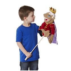 Melissa & Doug King Puppet With Detachable Wooden Rod for Animated Gestures
