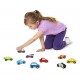 Melissa & Doug Wooden Cars Vehicle Set in Wooden Tray