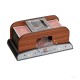 Relaxdays Card Shuffler Electronic, 2 Deck, Battery Operated, Card Sorter Wood, for Poker, Rummy, etc., natural