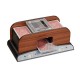 Relaxdays Card Shuffler Electronic, 2 Deck, Battery Operated, Card Sorter Wood, for Poker, Rummy, etc., natural