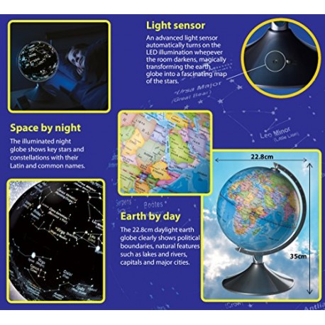 Brainstorm Toys 2 in 1 Globe Earth and Constellations