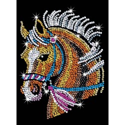 sequin art 1517 Blue Horse Craft Art