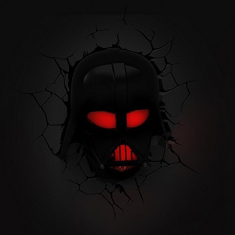 3D Light FX 50026 Star Wars Darth Vader 3D Deco Light, Plastic/LED, Black/Red