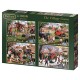 Falcon de luxe The Village Green Jigsaw Puzzles in one Box (4 x 1000