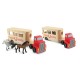Melissa & Doug Horse Box Wooden Vehicle Play Set With 2 Flocked Horses and Pull