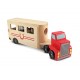 Melissa & Doug Horse Box Wooden Vehicle Play Set With 2 Flocked Horses and Pull