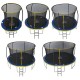 Zero Gravity Kids Ultima 4 High Spec Trampoline with Safety Enclosure Netting and Ladder