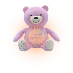 Chicco First Dreams Baby Bear Pink Musical Night Light Plush Teddy Toy