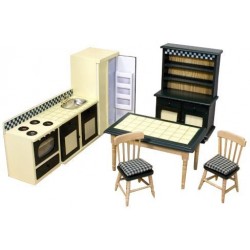 Melissa & Doug Classic Wooden Doll's House Kitchen Furniture (7 pcs)
