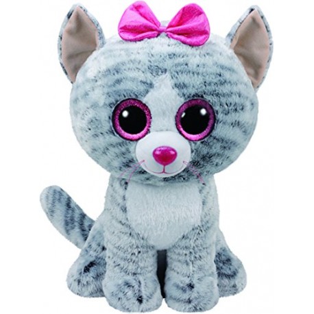 TY 36838&nbsp;Kiki Cat Plush Toy with Glitter Eye Glubschi's Beanie Boo's, 42&nbsp;cm, Grey