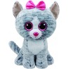 TY 36838 Kiki Cat Plush Toy with Glitter Eye Glubschi's Beanie Boo's, 42 cm, Grey
