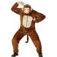 Smiffy's Adult Unisex Monkey Costume, Jumpsuit with Hood, Party Animals, Serious Fun, Size