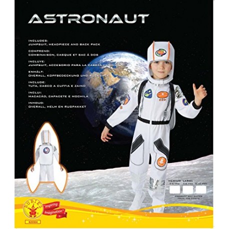 Rubie's Official Astronaut Boys Fancy Dress Space Man Suit NASA Uniform Kid Childs Costume Outfit Large Ages 7
