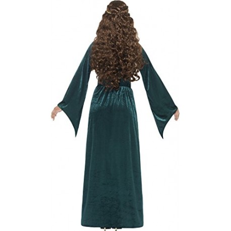 Smiffy's Adult Women's Medieval Maiden Costume, Dress and Headband, Tales of Old England, Serious Fun, Size M, 45497