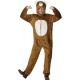 Smiffy's Adult Unisex Bear Costume, Jumpsuit with Hood, Party Animals, Serious Fun, Size L, 31680