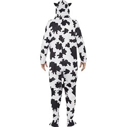 Smiffy's Adult Unisex Cow Costume, All In One Jumpsuit, Size