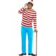 Smiffy's Men's Where's Wally? Costume, Top, Trousers, Glasses & Hat, Colour