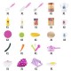 deAO Kitchen Playset with Lights and Sounds Includes Multiple Kitchen Accessories in Color