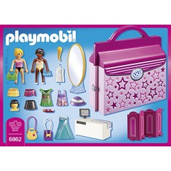 Playmobil 6862 Fashion Girls Take Along Fashion Boutique with Changeable Clothing