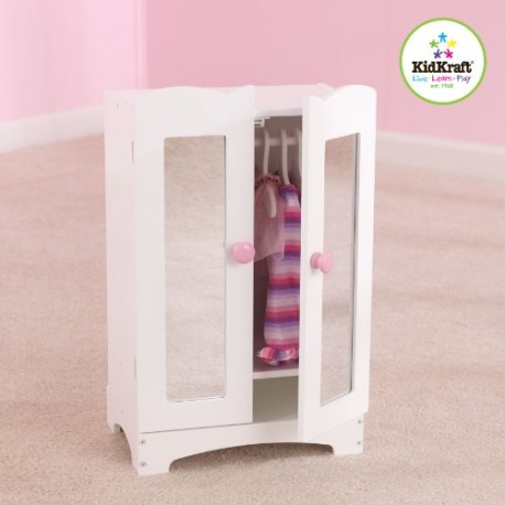 KidKraft Wooden Doll Furniture Lil' Doll Armoire