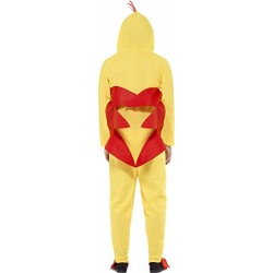 Smiffy's Adult men's Chicken Costume, Hooded All in One, Party Animals, Serious Fun, Size M, 27857