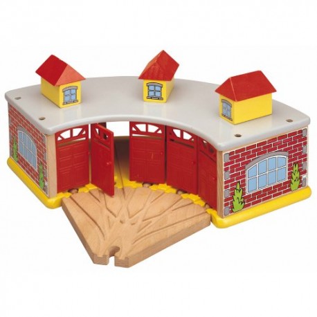 Toys For Play The Big Train Round House with 5