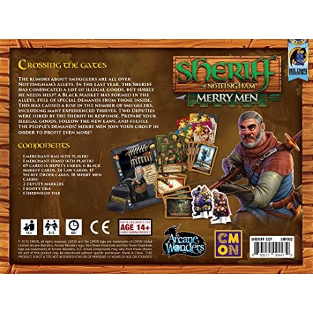 Arcane Wonders AWGDTE01SNX1 Sheriff of Nottingham Merry Men Expansion Game