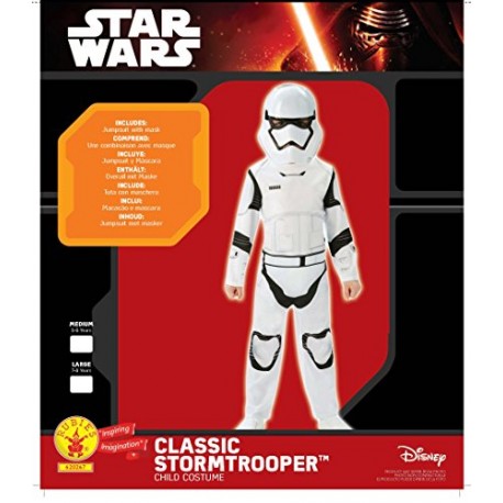 Rubie's Official Stormtrooper Boys Fancy Dress Disney Star Wars The Force Awakens Kids Costume Large Ages 7