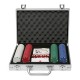 Global Gizmos Poker Set Chips Dice Cards in Aluminium Case (200 Pieces)