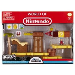 Super Mario JAKKNIN020LCDIM World of Nintendo Micro Land Playset Deluxe with Layer Cake Desert and Ice Mario Figure