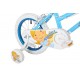 Sonic Angel Girls' Kids Bike Blue 1 speed mag style wheels fully enclosed chainguard and easy reach brakes