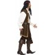 Smiffy's Adult Men High Seas Pirate Costume, Top, Short trousers, Baldric, Belt and Headscarf, Pirate, Serious Fun, Size M, 2622