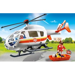 Playmobil 6686 City Life Emergency Medical Helicopter with Spinning Rotor Blades