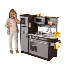 KidKraft Wooden Play Kitchen Uptown Espresso