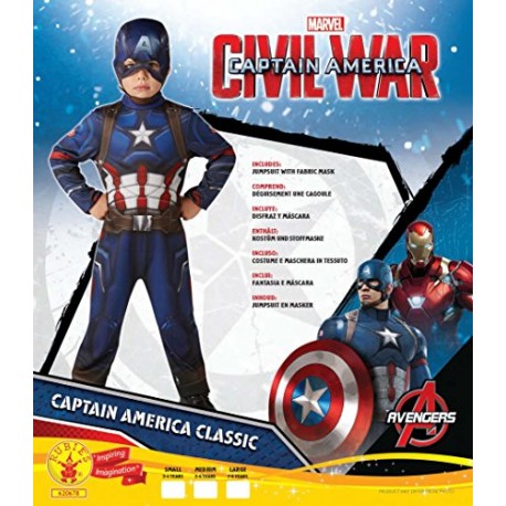 Rubie's Official Marvel Civil War Classic Captain America, Child Costume