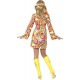 Smiffy's Adult Women's 1960's Hippie Costume, Dress and Headband, 60's Groovy Baby, Serious Fun, Size