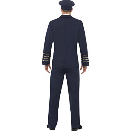 Smiffy's Pilot Costume Medium Navy Blue