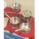 Melissa & Doug Stainless Steel Pots and Pans Pretend Play Kitchen Set for Kids (8 pcs)
