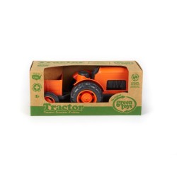 Green Toys Orange Tractor Toy with Detachable Trailer