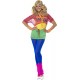 Smiffy's Adult Women's Let's Get Physical Girl Costume, Leotard, Crop Top, Shorts and Headband, Back to the 80's, Serious Fun, S