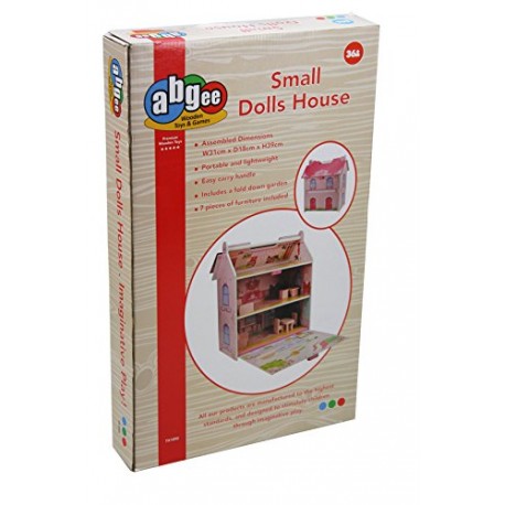 A B Gee TX1092 Small Wooden Dolls House with Furniture