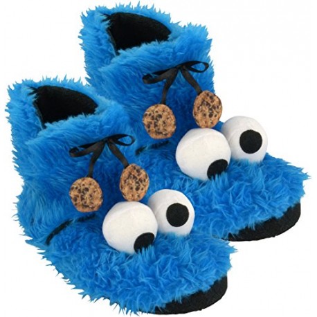 Sesame Street Cookie Monster plush slippers, booties 0122032,&nbsp;size 41/42