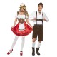 Smiffy's Adult Women's Bavarian Wench Costume, Dress with Attached Apron, Around the World, Serious Fun, Size