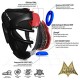RDX Maya Hide Leather Boxing MMA Protector Headgear UFC Fighting Head Guard Sparring Helmet