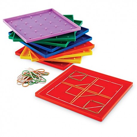 Learning Resources 5x5 Pin Geoboard (Set of 10)