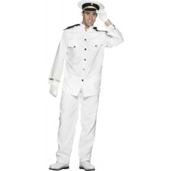 Smiffy's Adult Men's Captain Costume, Jacket, trousers, Cap and Gloves, Troops, Serious Fun, Size M, 24850