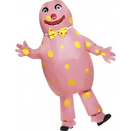 Smiffy's Adult Unisex Mr Blobby Costume, Inflatable Suit & Gloves, One Size, Color