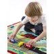Melissa & Doug Round the Town Road Rug and Car Activity Play Set With 4 Wooden Cars (99 x 91.5 cm)