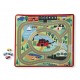 Melissa & Doug Round the Town Road Rug and Car Activity Play Set With 4 Wooden Cars (99 x 91.5 cm)