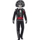 Smiffy's Adult Men's Day of the Dead Señor Bones Costume, Jacket, trousers, Mock Shirt and Hat, Day of the Dead, Halloween, Size
